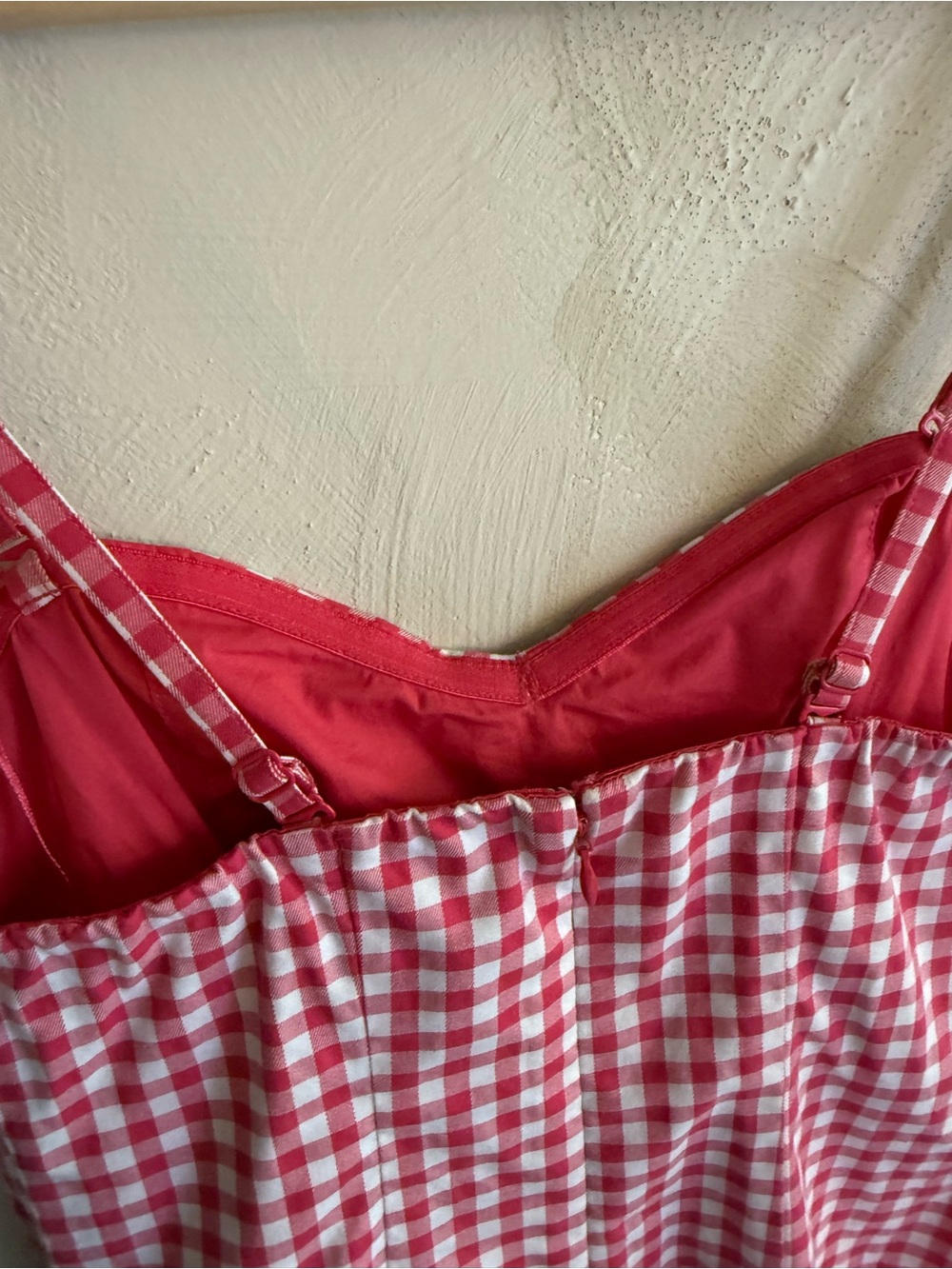 Guess Los Angeles | Red Gingham | Mini Dress Sweetheart | Sz 2 - Picture 9 of 13
